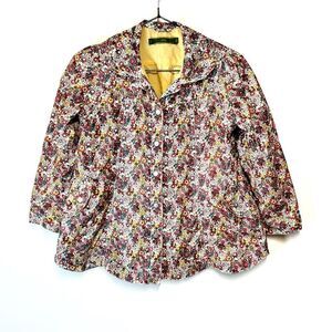 Oilily Girls Floral Scalloped hem Jacket Size 128 or 6/7 US
